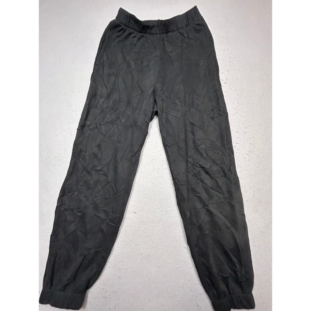 Hollister Adjustable-Rise Jogger Sweatpants Cotton Blend Black XS Womens